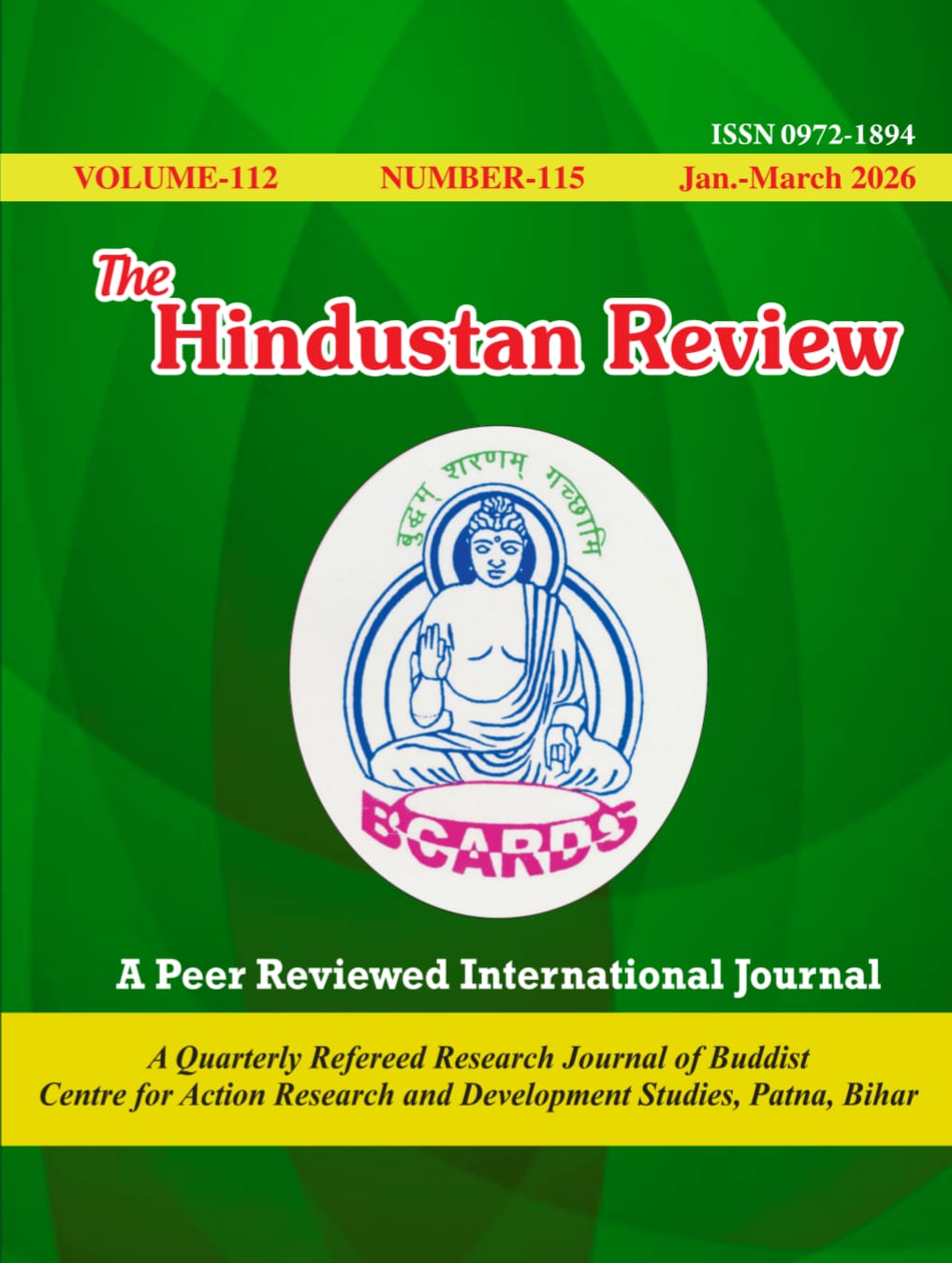 The Hindustan Review Journal Cover